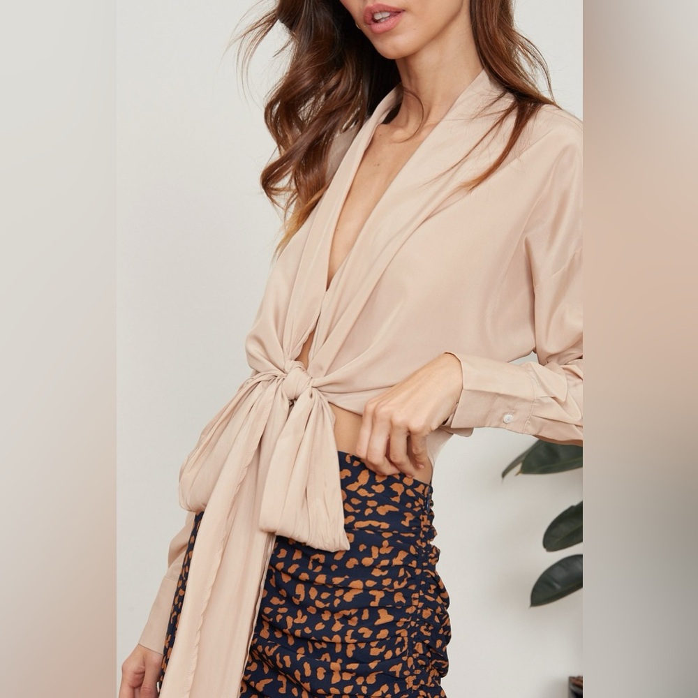 Lucy Paris Tie-Front Blouse - Picture 5 of 10